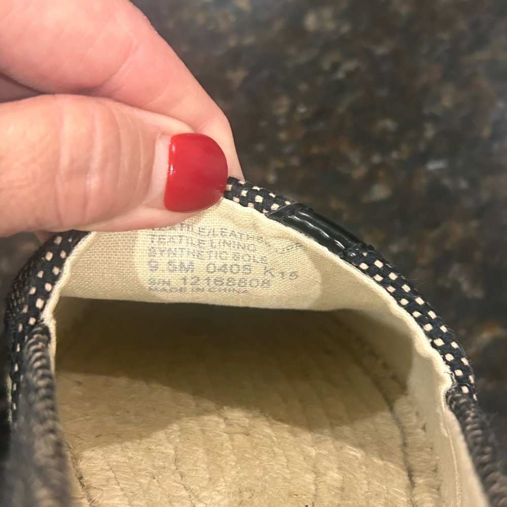 Tory Burch Black “Lonnie” Logo Espadrilles SIZE 9.5 - Picture 5 of 6